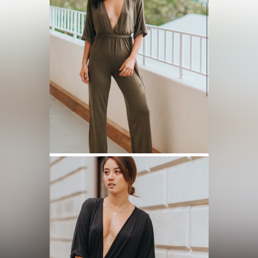 Chic Olive Women's Wide Leg Jumpsuit